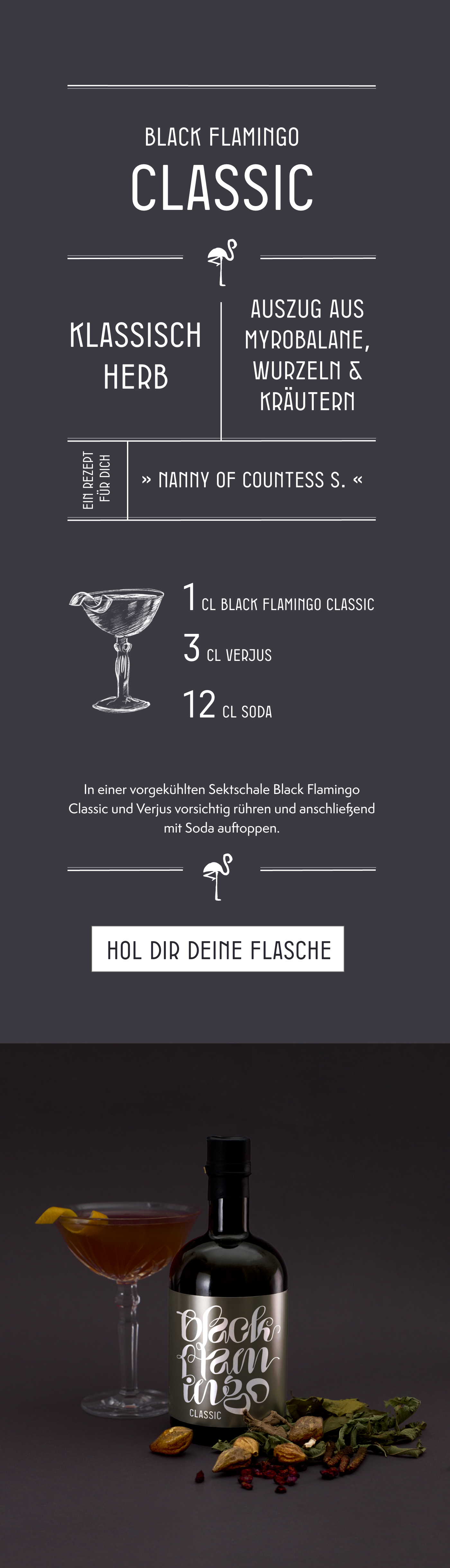 Black Flamingo Classic – klassisch herb